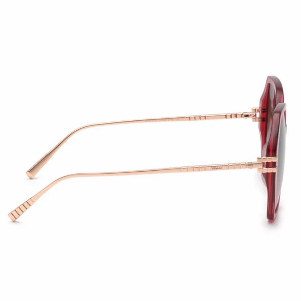 New! Chopard SCH370M 07AK Transparent Red Ice Cube Sunglasses, Authentic - Picture 4 of 8